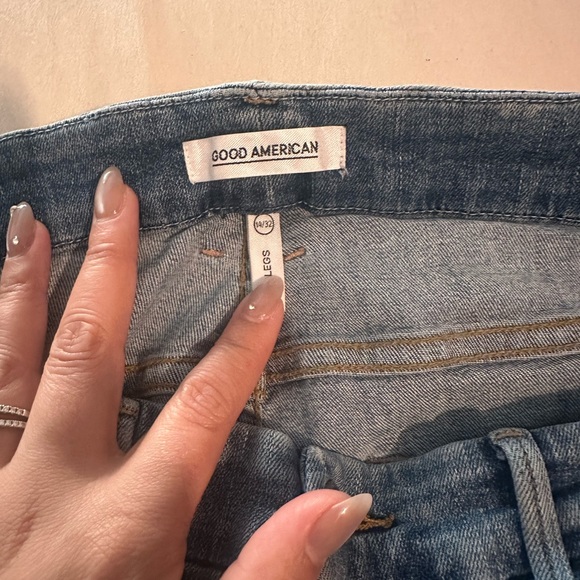 Good American Dark Blue Ripped Skinny Jeans - Picture 3 of 3